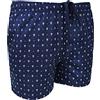 Evoga Costume da Bagno Uomo Fantasia Ancore Slim Fit Pantaloncino Corto Bermuda Shorts Mare (Blu Scuro, S)