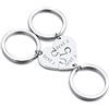 Vnox 2/3/4/5 Pz Personalizza Personalizzazione Amicizia/Amore Famiglia Puzzle Coppia Ciondolo Collane/Portachiavi/Braccialetti per Amante Amico BFF,Gioielli in Acciaio Anossidabile,Incisione
