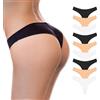 Leedya Set 9 Mutande Donna Brasiliana Cotone Elasticizzato - Intimo Comodo con Cuciture Sottili - 3 Bianche, 3 Nere e 3 Beige - Slip a Taglio Moderno Vita Media (IT, Testo, XS/2, Regular, Regular, Assortito)