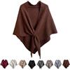 Generico Donna Scialle,Scialle Triangolare Multifunzionale Per Donne,Moda Calda E Accogliente Sciarpa A Maglia,Leggera Da Viaggio Casual Tinta Unita Poncho (Marrone)