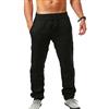 NIULI Pantaloni estivi da uomo in cotone e canapa con tasche regolabili in vita elastica tinta unita per vacanze spiaggia fresco e traspirante, leggero e confortevole, elastico sciolto spiaggia