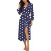 PrinStory Accappatoio da Donna Leggero con Maniche a 3/4, con Scollo a V, Kimono
