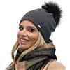Alur Cappello Donna Invernale con Pom Pom - Universale Berretto Donna Invernale Calda e Elegante - Cuffia Donna Invernale in Maglia - Morbida e Elastica Berretto Beanie (A13)