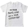 lepni.me Maglietta Bambini Manica Corta Maglia Personalizzata, Aggiungere Il Logo Aziendale, Il Proprio Design o Foto, Fare T Shirt Regalo (1-2 Anni Bianco Multicolore)