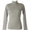 RAGNO Dolcevita Ciclista Donna Maglia Manica Lunga Caldo e soffice Cotone bio Articolo D274AK BIO Cotton Dolcevita, 318M Argento Melange, 4 - Quarta