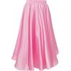 LiiYii Bambina Gonna Lunghezza Gonna Tango Danza Moderna Ballo Standard Sala da Ballo di Flamenco Maxigonna Taurina Spagnola Gonne in Raso per Danza del Ventre Rosa 3-4 Anni