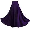 Sywiyi Gonna da donna per flamenco lunga, gonna a ruota, gonna per danza del ventre, gonna maxi, gonna per danza spagnola con elastico, costume da ballo per sala da ballo e palco, viola., L