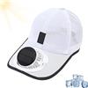 Knubbuf Cappello con Visiera Ricaricabile a energia Solare, Berretto da Baseball Leggero, Cappello con Ventola Alimentato Tramite USB