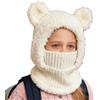 Generic Berretto invernale con orecchie di orso, cappello invernale per bambini, caldo per il freddo, materiale morbido lavorato a maglia, design animale 3D, accessorio alla moda, cappello per sport all'aria