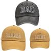 ZUYYON Cappelli da Baseball Regolabili per Genitore-Figlio, 3 Pezzi, per Mamma, papà, Figlia, Figlio, Ricamati, abbinati, retrò, Cappelli da Famiglia, Nero, Giallo, Taglia Unica