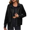 LKRSEEF Giacca di Pelle Donna Giacca Ecopelle Donna Giubbino Uomo Primavera Giaca Eleganti Giacchetto Jacket da Primaverile Giubbotto Giacche Mezza Stagione Giubbotti in Lunga 100 Gr Invernali 5XL