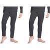 orbiz Confezione da 2 pantaloni termici per bambini, unisex, per ragazzi e ragazze, pantaloni lunghi (pantaloni) pantaloni invernali caldi, Carbone, 9-10 Years