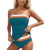 Generico Costume da Bagno 2 Pezzi Tankini Push up Donna Tankini Set Bagno Bikini Costumi da Mare Donna Costumi Mare Bikini Costume Piscina Curvy Beachwear Sportivo Swimwear