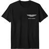 Genérico Maglietta Aston Martin Logo Nero Uomo 100% Cotone | Stile Corse Sportive