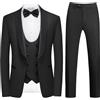 KUDMOL Completo da uomo in 4 pezzi, con blazer, giacca e pantaloni, con papillon, per balli e feste di nozze
