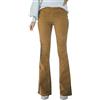 Generic Pantaloni da donna svasati in velluto a coste casual elastico in vita pantaloni svasati pantaloni vintage elasticizzati a campana pantaloni con coulisse pantaloni autunno inverno moda bootcut jeans