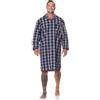 Normann Camicia da notte da uomo a maniche lunghe, in tessuto con bottoni, anche in taglie forti, Blu, 52 IT/54 IT
