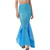 LiiYii Gonna Lunga con Paillettes Gonna a Sirena Donna Coda Sirena Gonna da Spiaggia Mare Maxi Gonna di Danza del Ventre Costume di Halloween Carnevale Blu S