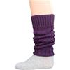 Hirsch Natur - Scaldapolpacci per Bambini in Lana Merino a Maglia Grossa 100% Lana Vergine (kbT), Viola, Taglia unica