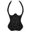 WLFFW Corsetto Punk Sottoseno Corpetto Bustino Pirata Donna M Nero