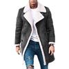Generic Cappotto in pelle da uomo, cappotti in pelle di pecora per uomo, cappotto shearling, abbigliamento casual invernale caldo, foderato pile, finiture similpelle PU
