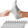 FALARY Calzini Fantasmini da Donna Uomo Corti Sneaker Invisibili Calze 10 Paia in Cotone Traspirante Sportive con taglio basso Antiscivolo-grigio-4750