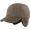 Hut Breiter Cappellino da baseball invernale da uomo, cappello da baseball con protezione per le orecchie pieghevole, in lana con design a spina di pesce e fodera trapuntata