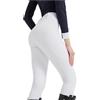 FJIXUO Pantaloni da Equitazione Primaverili ed Estivi Donna, in Maglia, Elasticizzati, Aderenti, in Silicone, Traspiranti per L'equitazione,L'addestramento(White,S)