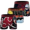 FREEGUN Boxer Mutande Uomo Naruto, Set da 3, Rosso 08 (L)