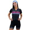 Generic 12 Colori Donne Viola Manica Corta Femminile Ciclismo Tuta Donna Tuta Ciclismo Abbigliamento Triathlon Pantaloncini XS-4XL
