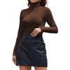 Joyshaper Maglietta a Maniche Lunghe da Donna con Collo Alto, Magliette a Maniche Lunghe con Colletto Staccabile, Top Basic, T-shirt a Maniche Lunghe, Top Sottoveste, S