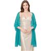 CHUNG Scialle da donna in chiffon, morbido, leggero, elegante, sciarpa lunga, accessorio per abito da sera, ideale come regalo per matrimoni