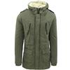 Evoga Cappotto Parka uomo invernale giacca trench con pelliccia interna (S, #A3 Verde)