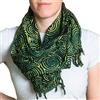 PANASIAM Scarf 250x116cm, B004 dark green tones, XL