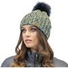 Vivisence Donna Invernale Cappello alla Moda con PON-PON Realizzato in Morbido E Caldo Filato Bicolore con Fodera in Pile Antistatico Ideale per l'inverno
