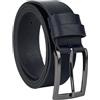 No Limits Cintura Uomo In Vero Cuoio, Made in Italy, Sportiva Senza Cuciture e Accorciabile, Fibbia in Metallo Nickel Free, Alta 3,5 cm Con Scatola