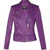 Infinity Leather Giacca da Donna in Vera Pelle di Vacchetta in Stile Classico Brando da Motociclista