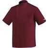 EGOCHEF Giacca Cuoco Microfibra con Maniche Corte (BORDEAUX, 3XL)