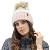 Vivisence Cappello Colorato con Grande Pom-PON Ecologico Realizzato in Caldo Filato con Aggiunta di Lana Fodera in Pile Antistatico per Comfort Extra Perfetto per Le Giornate, Rosa,Taglia Unica