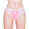 LittleForBig Slip hipster unisex Snuggle Bunny Pattern Mesh Shaping Tucking Gaff Mutandine per Sissies Crossdresser Transgender individui Rosa/Blu, Colore: rosa., M
