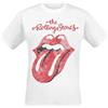 STONES The Rolling Stones Classic Tongue Uomo T-Shirt Bianco 100% Cotone Regular