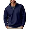 Rrongwn Maglione a collo alto, da uomo, con chiusura lampo, casual, maglione invernale, maglione da lavoro, caldo, maglione largo, a maniche lunghe, sottile