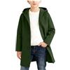 Generisch Cappotto primaverile e autunnale, cappotto con cappuccio abbottonato per ragazze e ragazzi, trench classico stile trench, capispalla per bambini, Verde scuro, 9-10 Anni