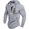 Generic Felpa con cappuccio a maniche lunghe da uomo con lacci Top da uomo retrò felpe con cappuccio per allenamento all'aperto pullover slim fit felpa tattica accogliente casual felpe con cappuccio da