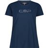 CMP T-Shirt Girocollo Dry Function con Logo Donna 39t5676p