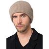 Style & Republic - Berretto da uomo in 100% cashmere, elegante, circonferenza 56 cm, nocciola, 56