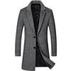 Dcvmvmn Cappotto Da Uomo In Misto Cashmere Giacca A Vento Da Lavoro Monopetto Lunga Autunnale Dark gray9 L Asian size