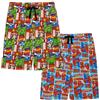 Marvel - Confezione da due Pantaloncini da Salotto da Uomo - Spider-Man, Hulk, Capitan America, Iron Man & Thor - 100% Cotone - S