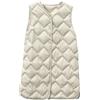 Peuignao Gilet Piumino Donna Leggero Lungo Gilet Imbottito Donna Invernale Gilet Trapuntato Donna Giubbotto Giacchetto Smanicato Donna Giacche Piumini senza Maniche Ultralight Gilet Imbottiti Donna Beige L