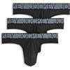 Jockey Perizoma da uomo in microfibra elasticizzato, nero, Small